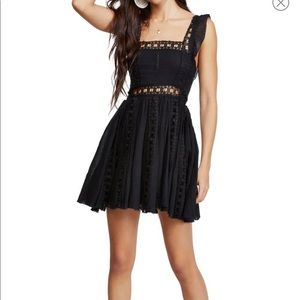 Free People Verona Lace Trim Minidress